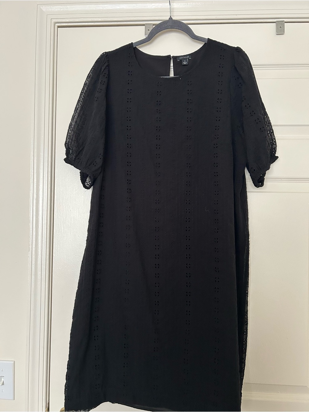 Ann Taylor Black Eyelet Dress